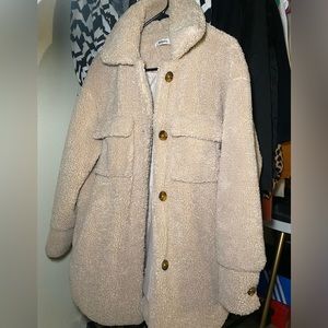 Oversized teddy coat